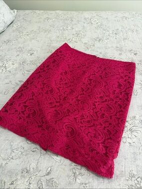 Merona Fuchsia Lace Pencil Skirt
